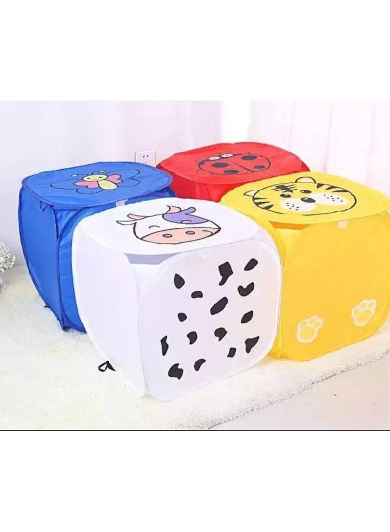 Multifunctional Foldable Organizer Basket for Toys and Laundry - Blue - Image 5