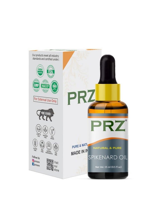 PRZ Spikenard (Jatamansi) Essential Oil - Pure Natural For Skin Care & Hair Care, 15 Ml  - Image 2