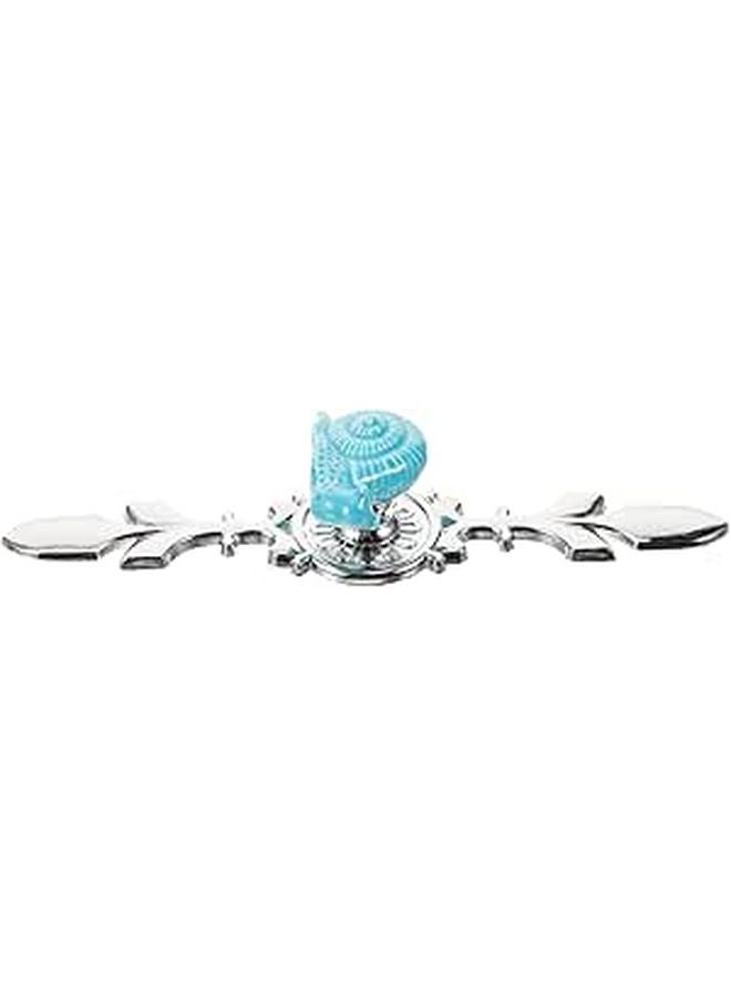 Snail Shape Blue Alloy Cabinet Handle Pull For Kitchen Dresser Wardrobe - Image 1