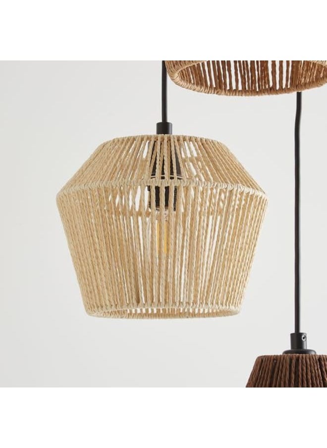 tbshomelamp Macrame-Boho Fabric Celling Lighting Beige 75x50 cm  - Image 3