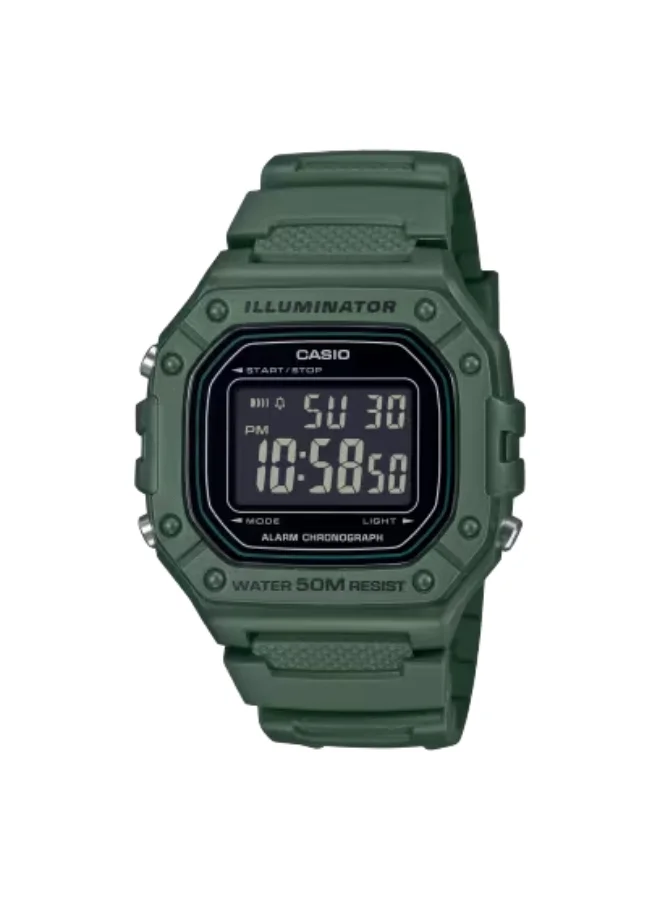 G-SHOCK Men's Resin Digital Watch W-218H-3BVDF - 43.2 mm