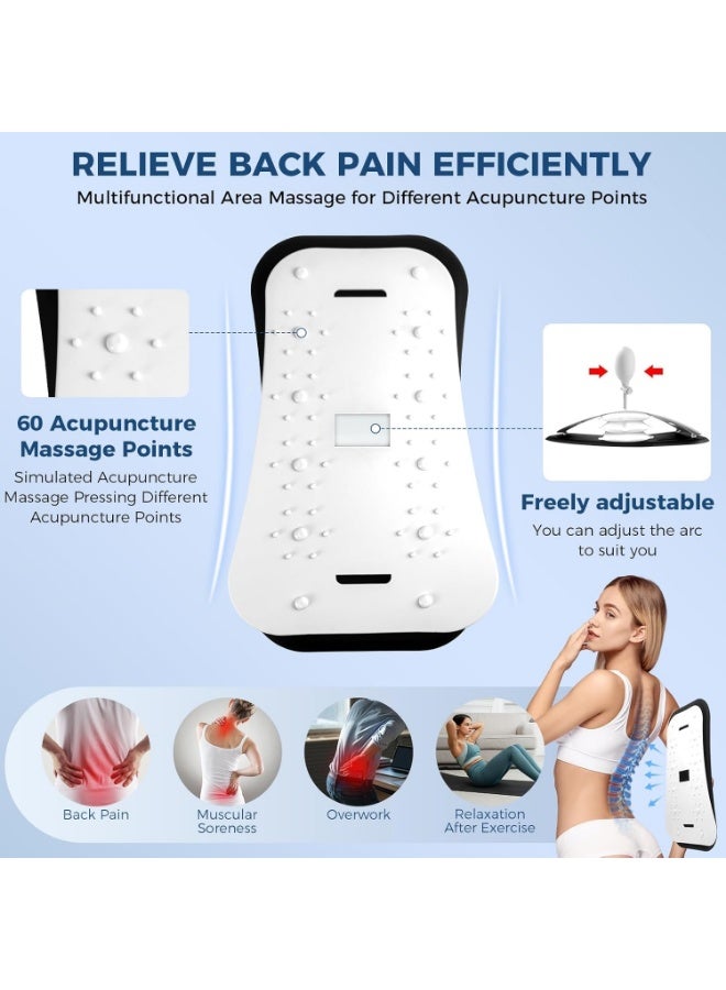YelaJoy Back Stretcher for Lower Back Pain Relief, Inflatable Regulated Spine Decompressor, Ergonomic Spine Board with Acupressure Points, Back Cracker with Magnetic Therapy, Lumbar Support Board, Relief for Scoliosis, Suitable for Posture Corrector(Black) - Image 4