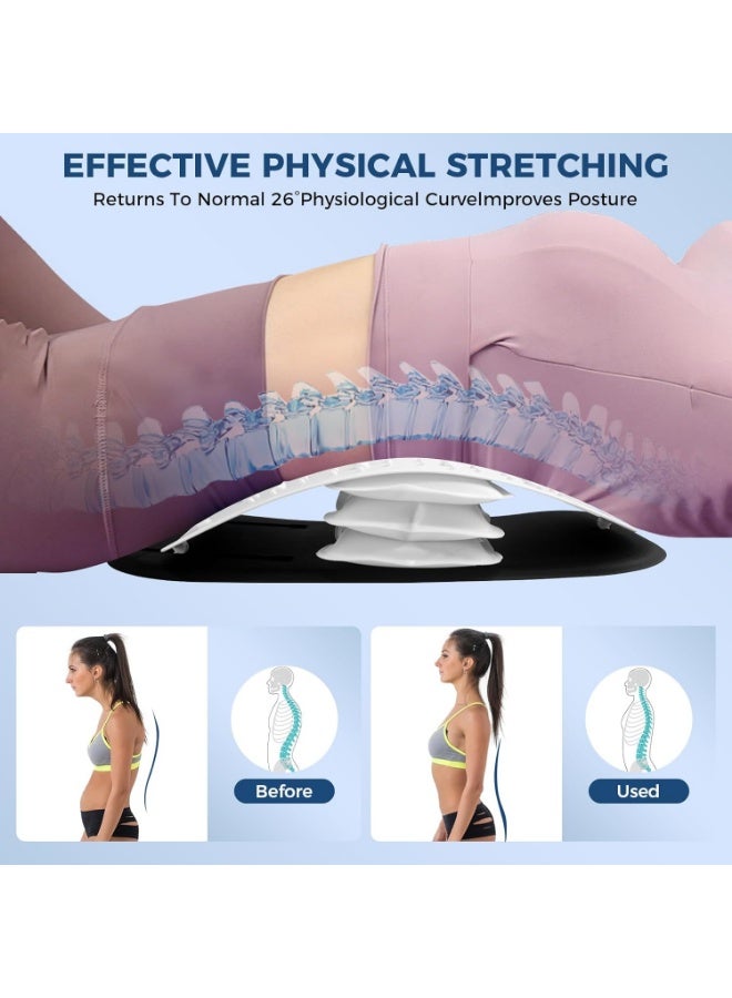 YelaJoy Back Stretcher for Lower Back Pain Relief, Inflatable Regulated Spine Decompressor, Ergonomic Spine Board with Acupressure Points, Back Cracker with Magnetic Therapy, Lumbar Support Board, Relief for Scoliosis, Suitable for Posture Corrector(Black) - Image 3