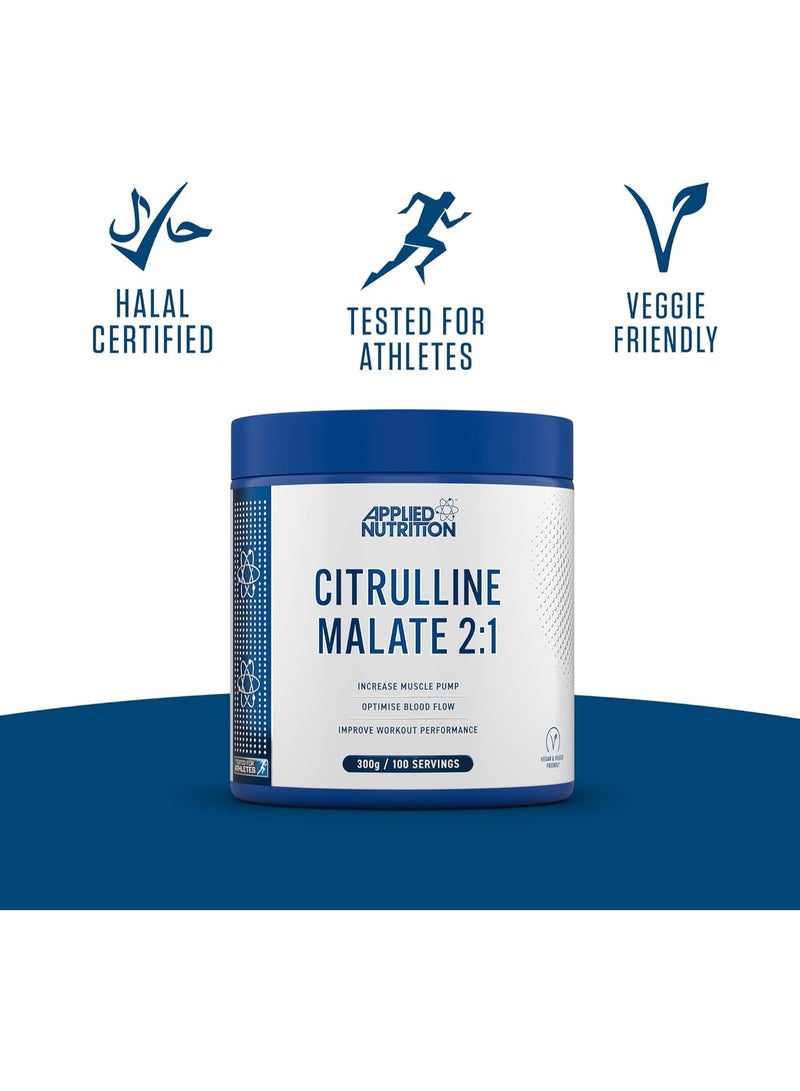 Applied Nutrition Citrulline Malate 2:1 Powder 300g (100 Servings) – 3000mg Per Serving Unflavoured Pre-Workout Amino Acid for Pump, Energy & Performance - Image 4