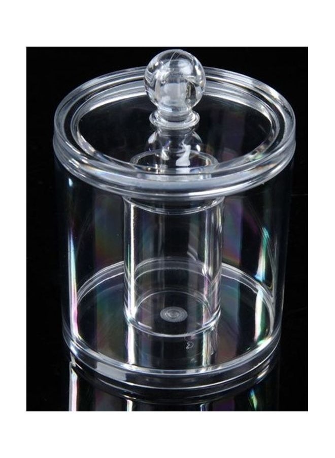 NIBEMINENT - Transparent Round Cotton Bud Case - Image 1