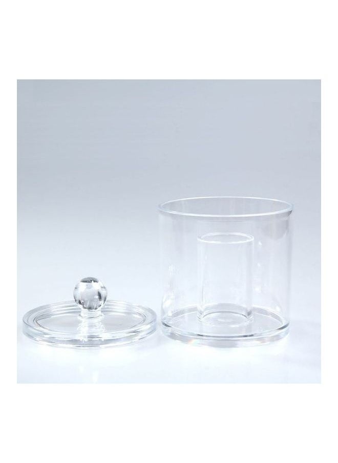 NIBEMINENT - Transparent Round Cotton Bud Case - Image 1