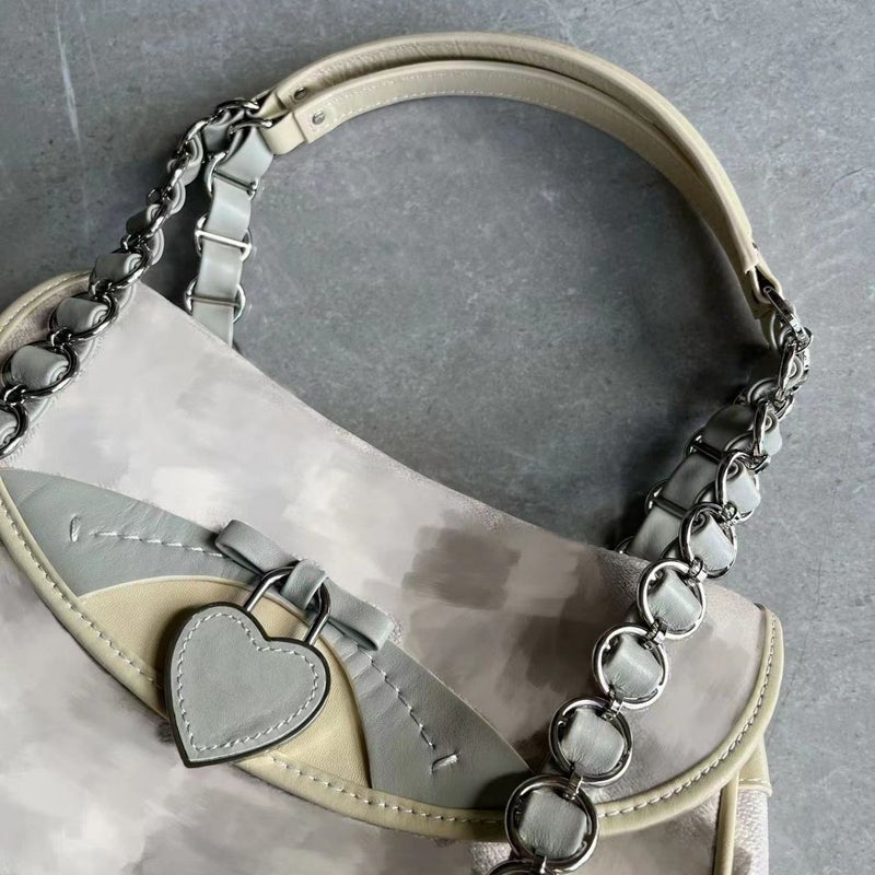 High-Quality Retro Love Lock Second-Hand Bag, Fashionable Millennium Bag, Armpit Bag, Shoulder Portable Chain Bag, Women'S Bag - Image 3