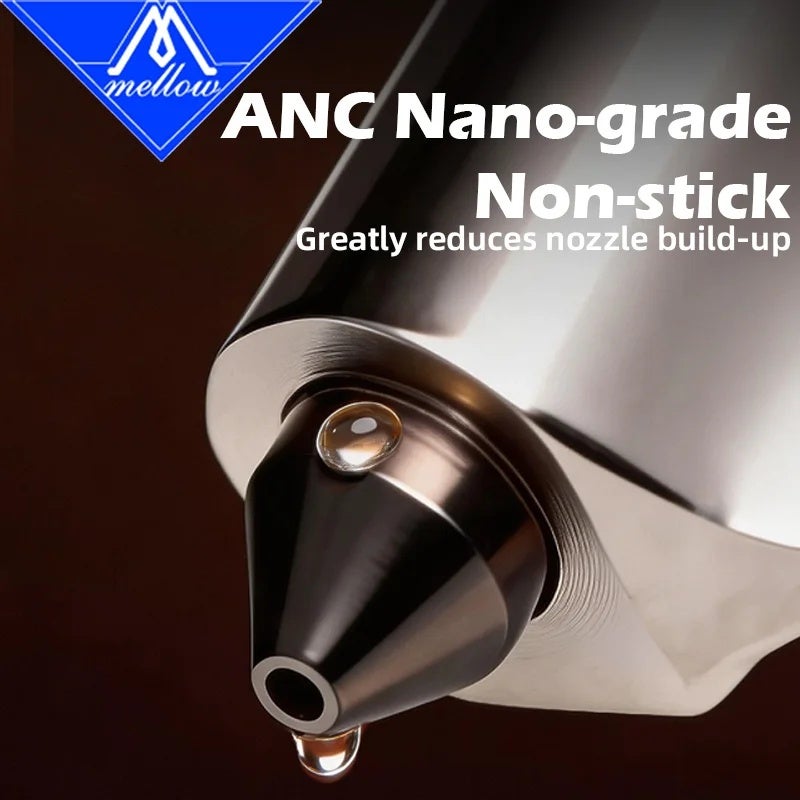 MELLOW Nano Non Stick Coated Hotend for P2S X2D A1 and A1 Mini 3D Printers Standard and High Flow - Image 3