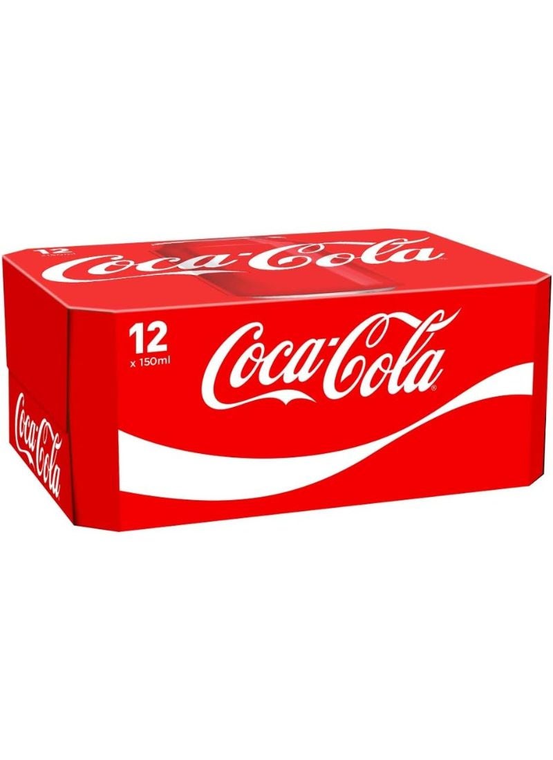 Coca-Cola Original Taste Carbonated Soft Drink Cans 12 x 150ml - Image 2