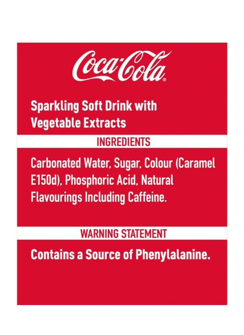 Coca-Cola Original Taste Carbonated Soft Drink Cans 12 x 150ml - Image 3