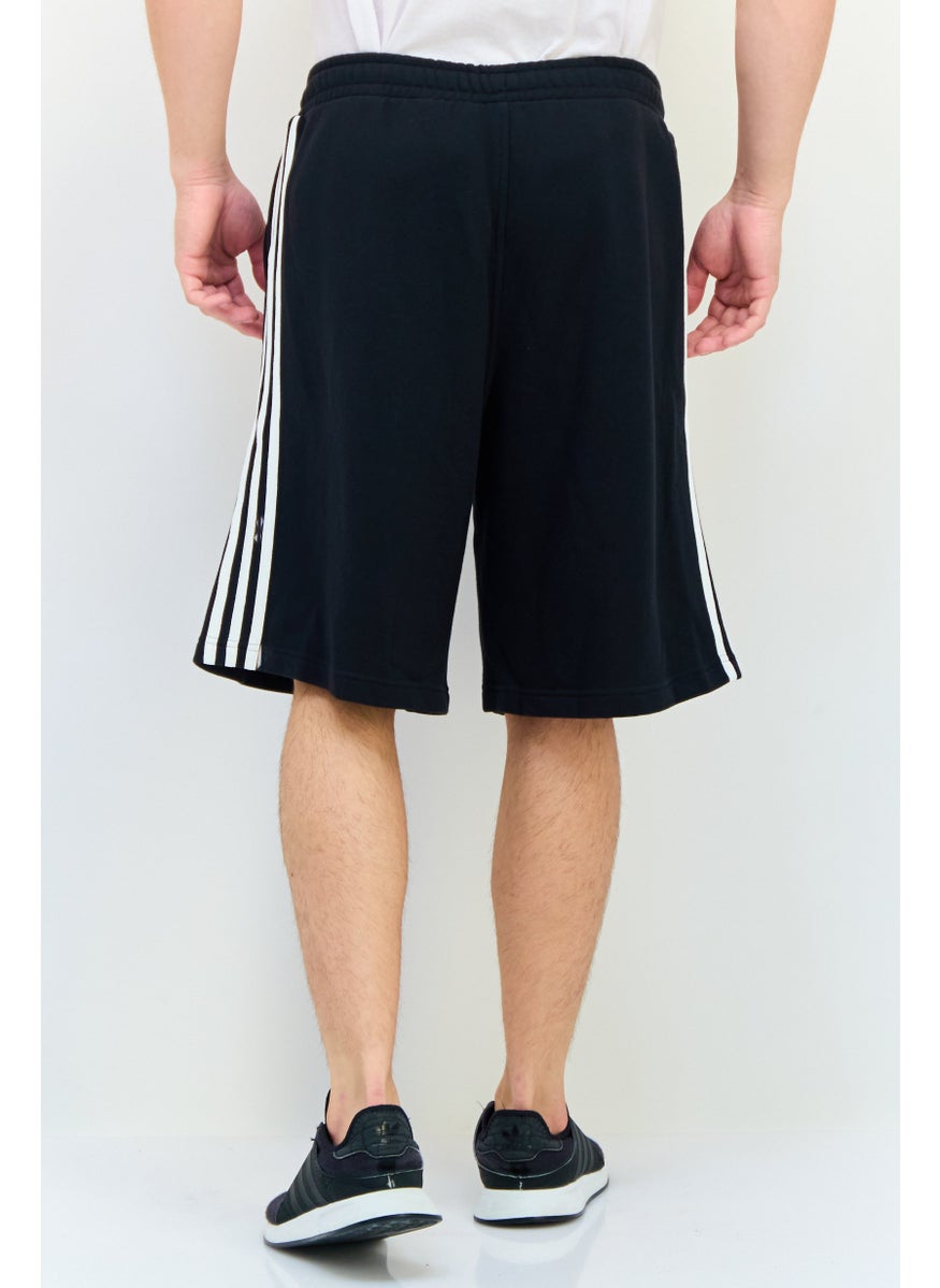 adidas Originals Men Sportswear Fit Embroidered Logo Outdoor Shorts, Black  - Image 3