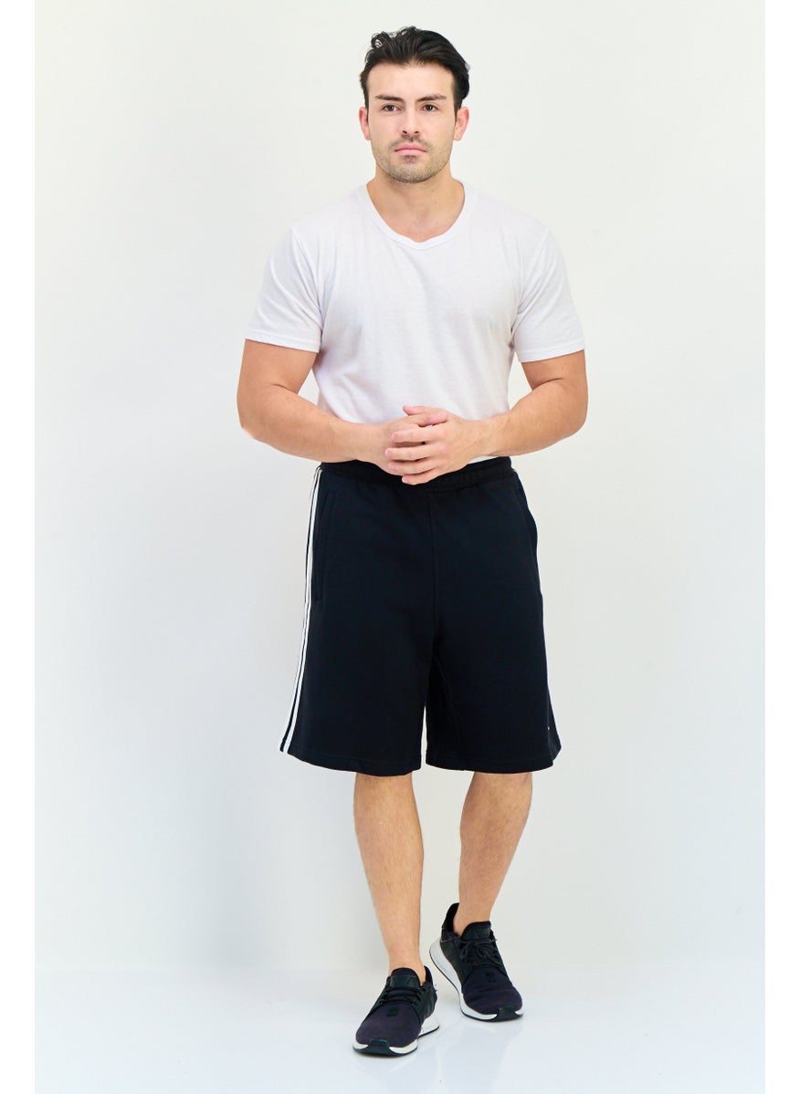 adidas Originals Men Sportswear Fit Embroidered Logo Outdoor Shorts, Black  - Image 4