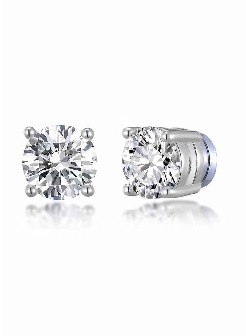 Magnetic Stud Earrings for Men & Women – 8mm Non-Piercing Stainless Steel Hypoallergenic Earrings, 1 Pair  - Image 1