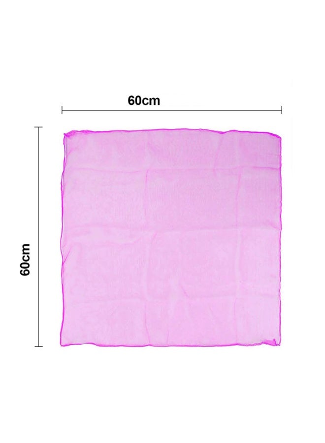 18 Pieces Chiffon Juggling Dance Performance Scarves Set for Kids, 60x60 cm, 6 Colors - Image 2
