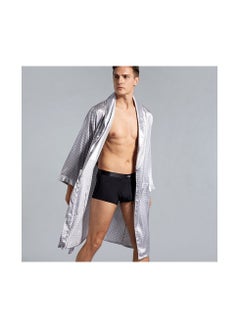 Loquat Printed Pyjama Robe Silver  - Image 2