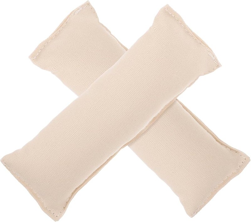 Cotton Non Slip Elbow Wrist Mat Pad 13x5cm Creamy White Keyboard Support Office Desk - Image 1