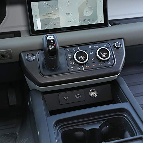 CHEYA ABS Center Control Air Conditioning Mode Button Frame for Land Rover Defender 110 2020 Car Accessories (Oak Wood Grain) - Image 2