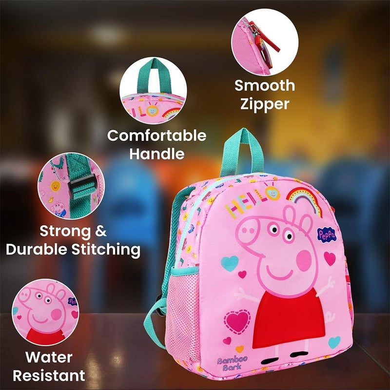 Bamboo Bark Peppa Pig Kids Backpack - Lightweight & Durable Preschool Bag for Toddlers - Image 3