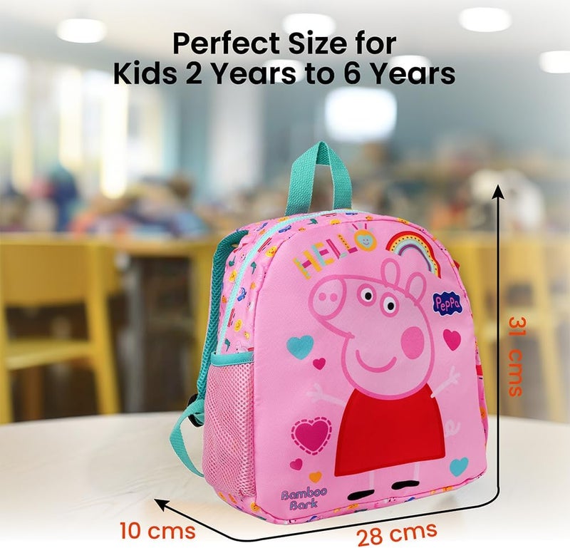 Bamboo Bark Peppa Pig Kids Backpack - Lightweight & Durable Preschool Bag for Toddlers - Image 4
