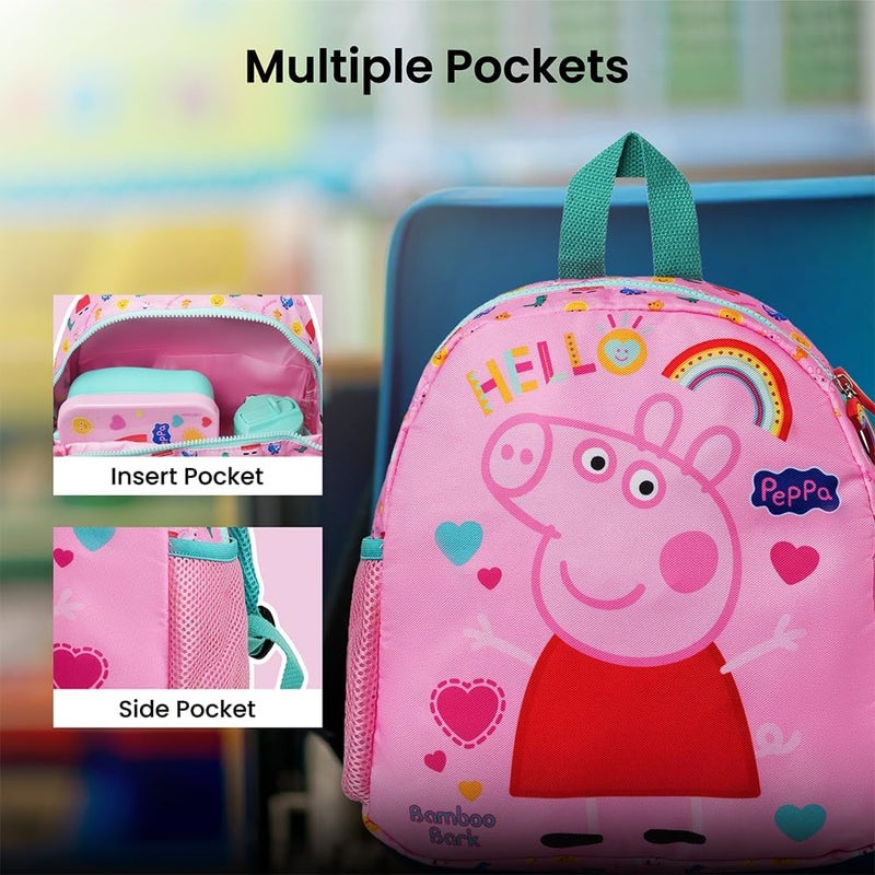 Bamboo Bark Peppa Pig Kids Backpack - Lightweight & Durable Preschool Bag for Toddlers - Image 2