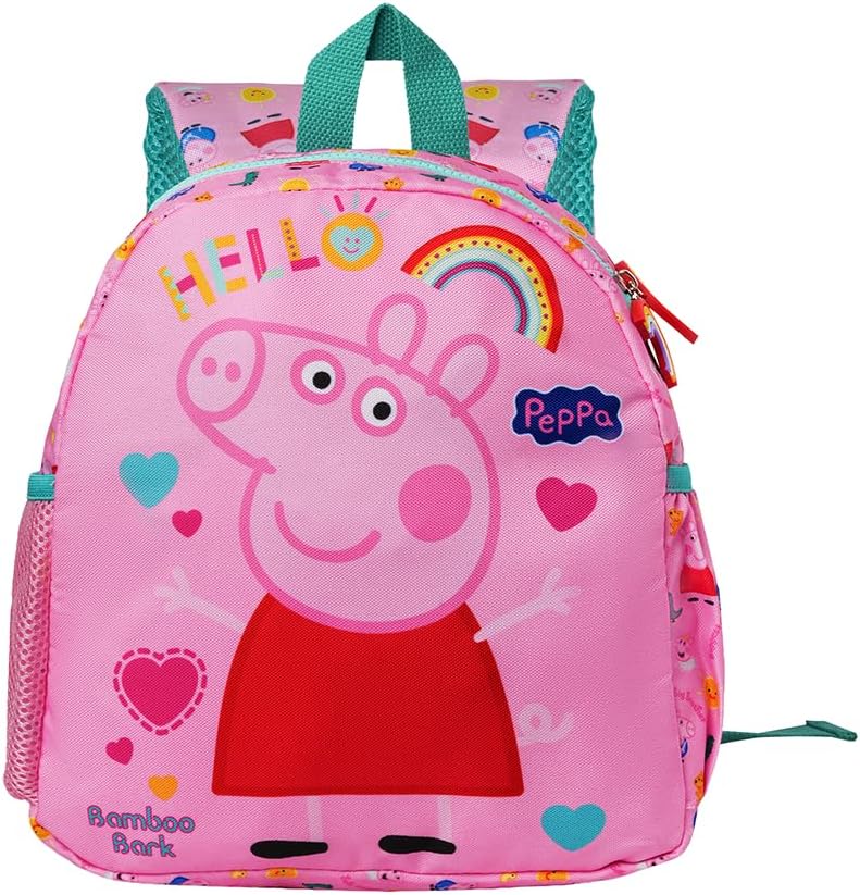 Bamboo Bark Peppa Pig Kids Backpack - Lightweight & Durable Preschool Bag for Toddlers - Image 1