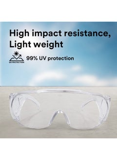 3M 3M 1611 Safety Goggles Hard Coat Eyewear, Over The Spectalar Eye Protector, Anti Pollution Goggles For Multipurpose Use In Riding Motorcycle, Construction, Clear Transparent Goggles (Pack of 1)  - Image 5