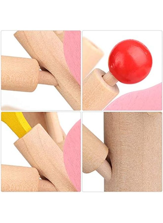 Yellow Leaf Style Wood Building Blocks Tree Set Educational DIY Puzzle Toy Kids - Image 5