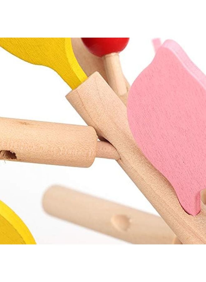 Yellow Leaf Style Wood Building Blocks Tree Set Educational DIY Puzzle Toy Kids - Image 3