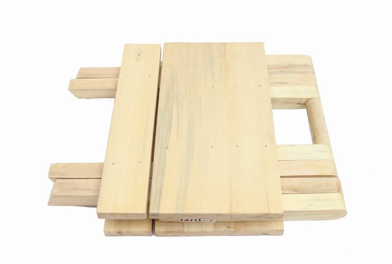 IVEI Smart Wooden Folding MultiPurpose Table Folding Stool for Adults Mini Table Serving Table Flexible Handmade Wooden Table Unique Gifts for Homes Size Large 16in - Image 3