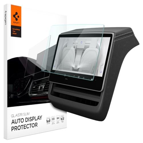 Spigen حماية شاشة زجاجية مقساة من سبجن [GlasTR Slim] مصممة لتيسلا موديل 3 (2024/2025)، موديل Y الجديد جونيبر (2025/2026) 8" شاشة خلفية تعمل باللمس - غير لامع/مضاد لبصمات الأصابع - Image 1