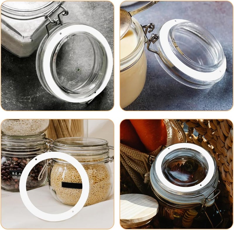 40pcs Reusable Silicone Jar Sealing Rings Gaskets Wide Mouth Leakproof Airtight Seals for Mason Jars Kitchen Canning Accessories - Image 3