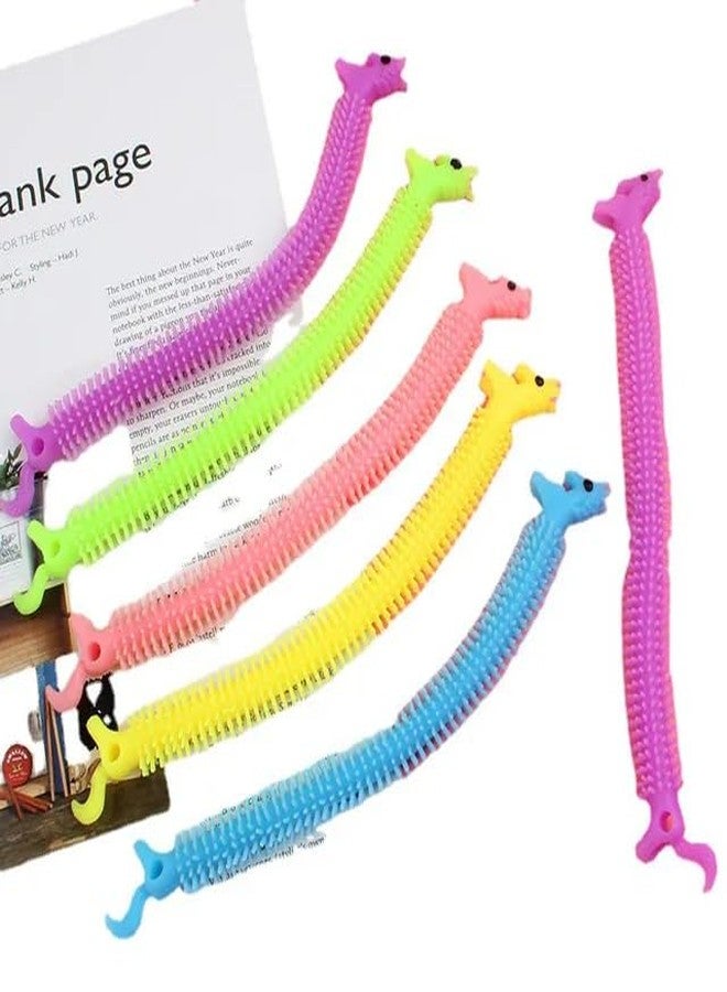 Sawkirp darshraj ألعاب ساوكيرب دارشراج الحسية المرنة على شكل ديناصور، بألوان قوس قزح - Image 2