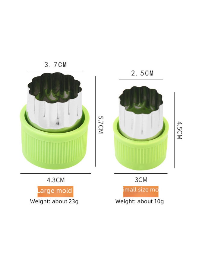 Generic Baby Food Butterfly Shape Stainless Steel Cookie Cutter Vegetable Fruit Flower Sausage Biscuit Embossing Mold Cloud Dumpling-Specifications:Butterfly Surface 9-piece Green PVC Box-Color:Stainless Steel Color  - Image 5