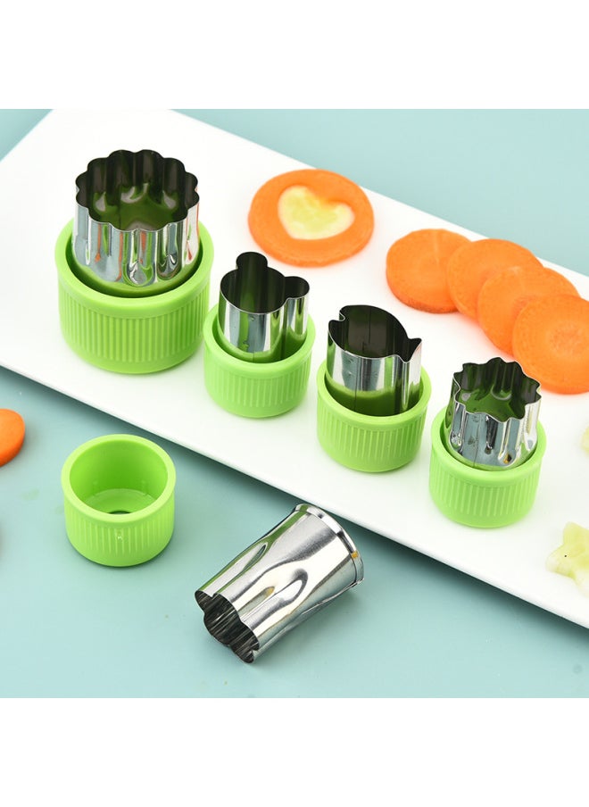 Generic Baby Food Butterfly Shape Stainless Steel Cookie Cutter Vegetable Fruit Flower Sausage Biscuit Embossing Mold Cloud Dumpling-Specifications:Butterfly Surface 9-piece Green PVC Box-Color:Stainless Steel Color  - Image 4