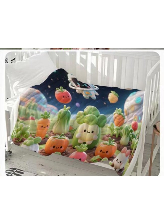 عام بطانية رقيقة من الفانيلا الكرتونية للأطفال والرضع (دافئة ومريحة، ومناسبة للنوم والألعاب) 70 سم * 100 سم - Image 2