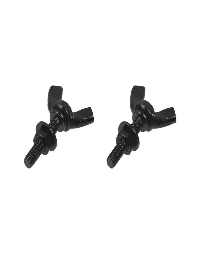 Pastlla 10 Pcs M4 0.8x20mm 304 Stainless Steel Wing Butterfly Screws with 10 Pcs Nuts and 10 Pcs Round Steel Plates, Wing Bolt Thumb Hand Screws for Electronic Equipment (M4, Black) - Image 5
