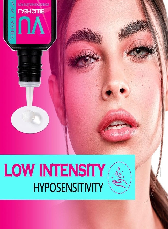 ARISON LASHES Eyelash Extension UV Eyelash Glue 5ml Lash Extensions 1 Sec Quick Dry Strong Bond UV Lash Glue Adhesive Waterproof Safe No Irritation 75 Days Long Lasting for Professional Use Only(5ML) - Image 3