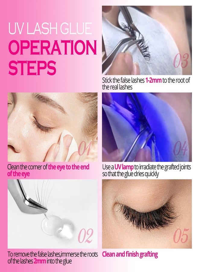 ARISON LASHES Eyelash Extension UV Eyelash Glue 5ml Lash Extensions 1 Sec Quick Dry Strong Bond UV Lash Glue Adhesive Waterproof Safe No Irritation 75 Days Long Lasting for Professional Use Only(5ML) - Image 5