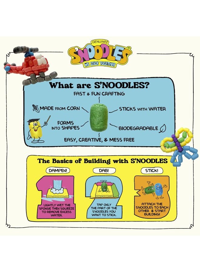 Schylling S'Noodles - Creative Building Craft Kit - Just Add Water - Ages 4 and Up - One Kit - Image 2