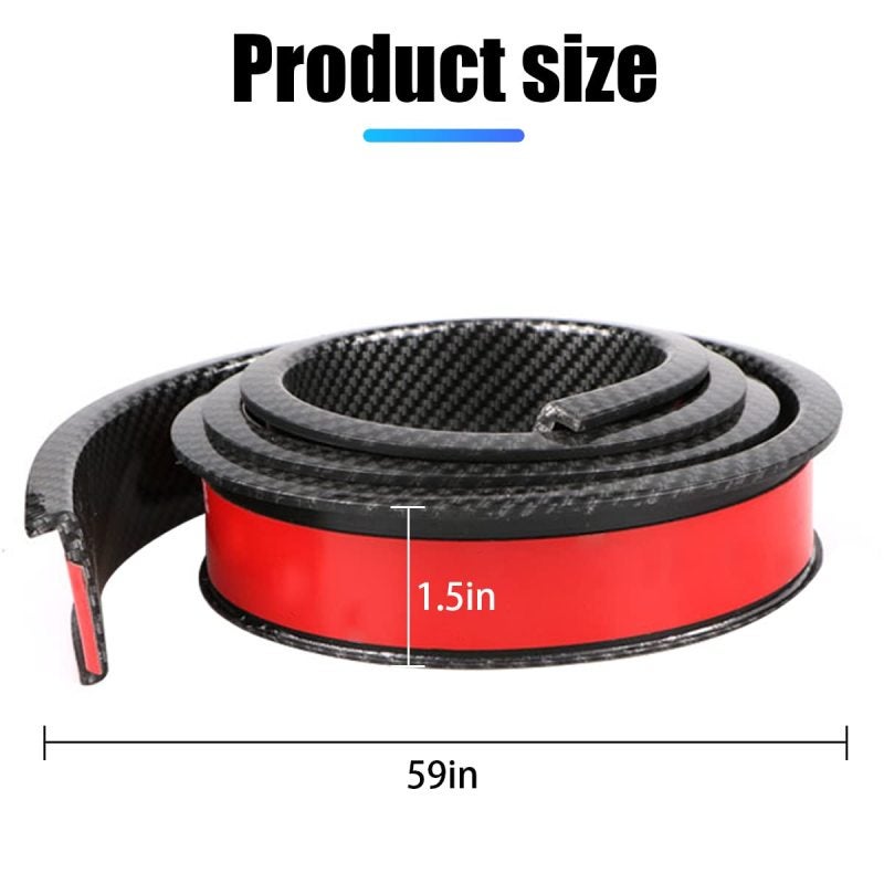 Car Wheel Arch Trim 3.5cm X 1.5m Carbon Fiber Anti-Collision - Self Adhesive Wheel Arch Protector for Automotive Car Body Protection - Image 2