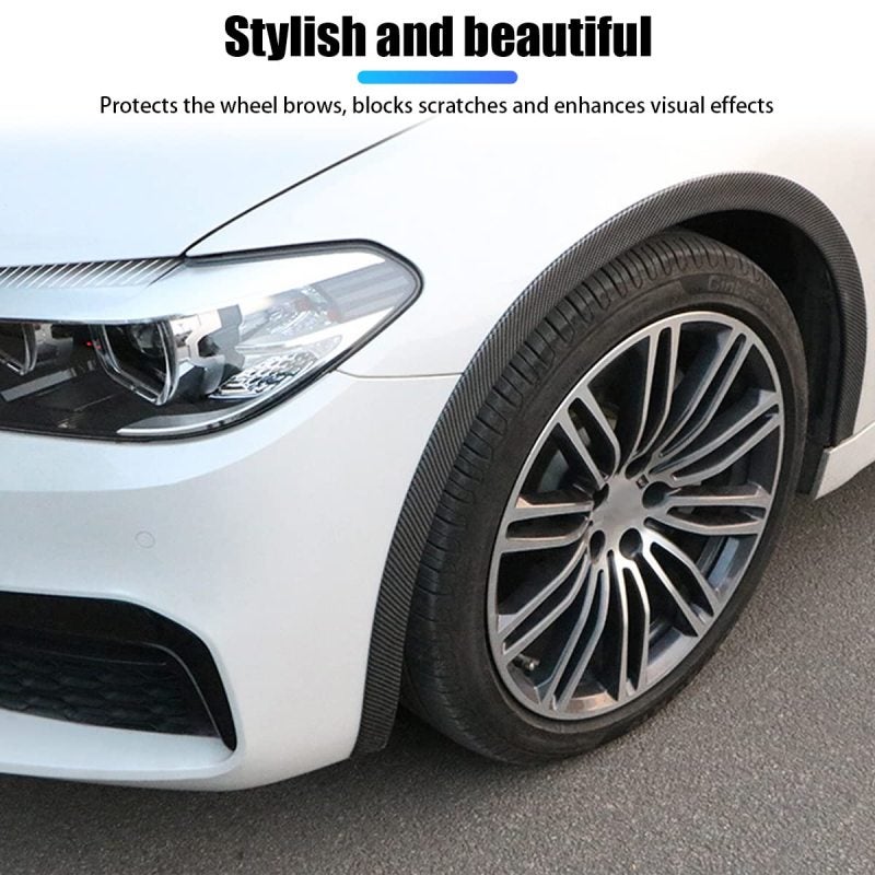 Car Wheel Arch Trim 3.5cm X 1.5m Carbon Fiber Anti-Collision - Self Adhesive Wheel Arch Protector for Automotive Car Body Protection - Image 3