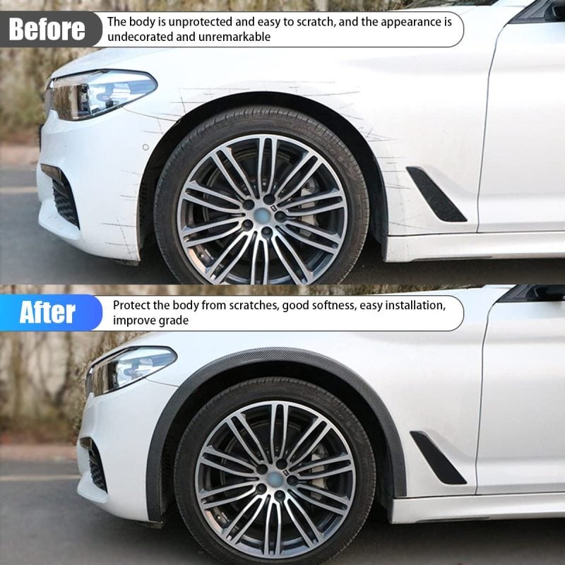 Car Wheel Arch Trim 3.5cm X 1.5m Carbon Fiber Anti-Collision - Self Adhesive Wheel Arch Protector for Automotive Car Body Protection - Image 5