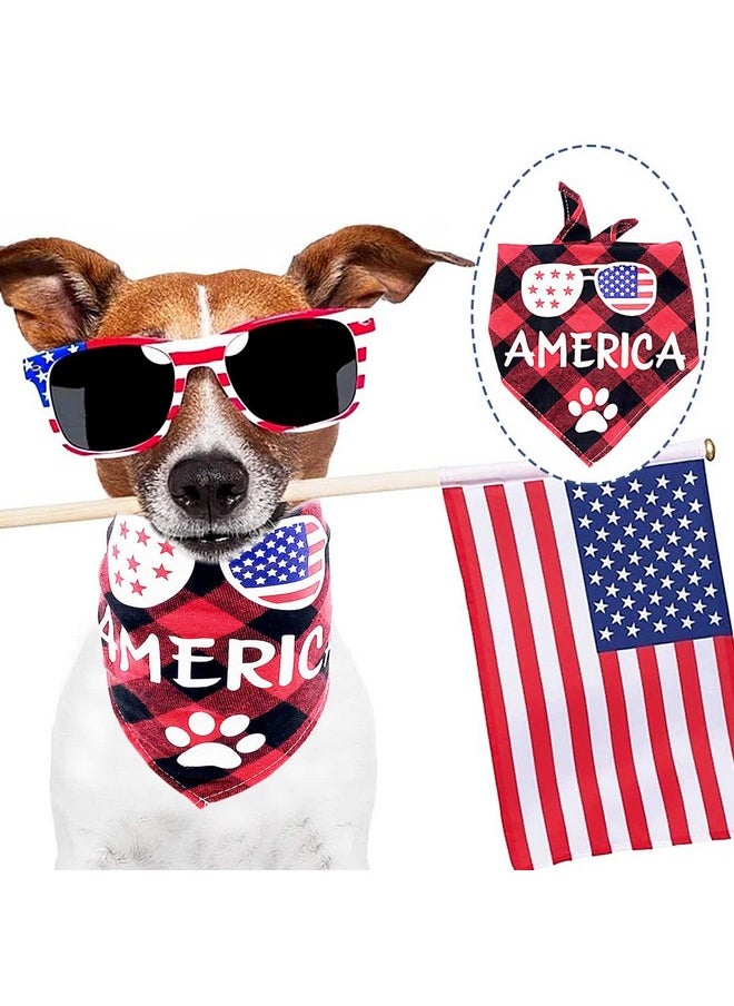 PET SHOW 4pcs Plaid Small Dog Bandanas 4th of July Independence Day Triangle Bibs American Flag Patriotic Bandanas USA Bandana for Boys Girls Dogs - pzsku/ZA58DBFEC76395902B4D1Z/45/_/1737031617/e9dd2a5d-56c8-4b15-bac7-527259e688be