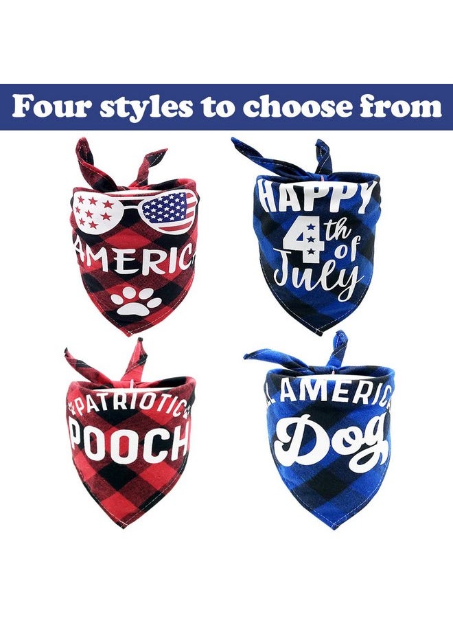 PET SHOW 4pcs Plaid Small Dog Bandanas 4th of July Independence Day Triangle Bibs American Flag Patriotic Bandanas USA Bandana for Boys Girls Dogs - pzsku/ZA58DBFEC76395902B4D1Z/45/_/1737031626/833a98bc-73b6-42b2-8f5c-76db05b3b58d