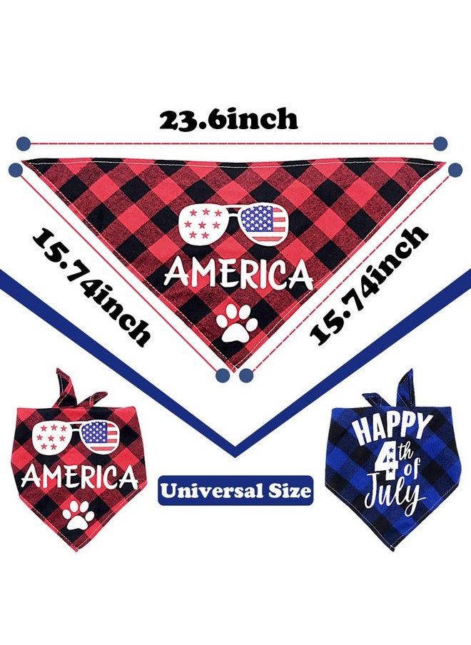 PET SHOW 4pcs Plaid Small Dog Bandanas 4th of July Independence Day Triangle Bibs American Flag Patriotic Bandanas USA Bandana for Boys Girls Dogs - pzsku/ZA58DBFEC76395902B4D1Z/45/_/1737031656/9dd8618e-9923-4e48-bc2c-0dd421f94b43