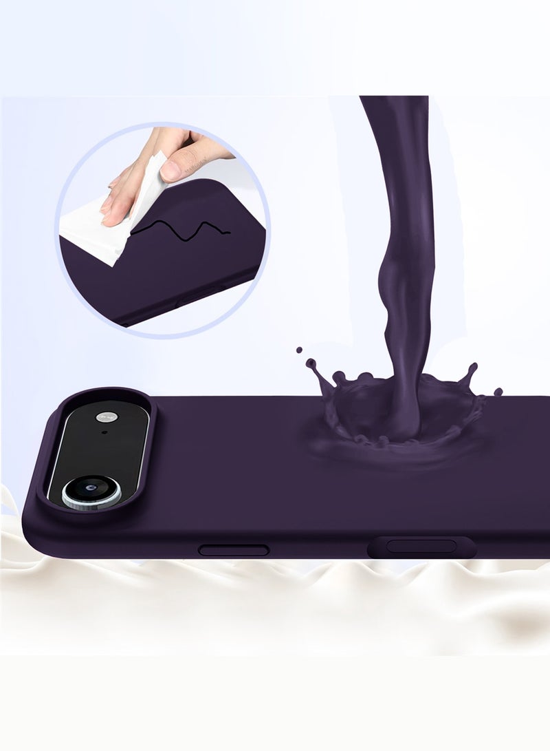 CATANES Liquid Silicone Protective Phone Case for iPhone 17 Air , Soft Anti-Scratch Microfiber Lining Utra Slim Drop Protection Phone Cover - Purple - Image 3