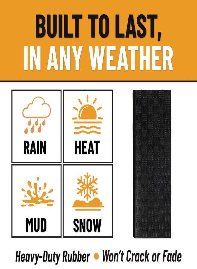أتومانسون مجموعة أوتومانسون ديرت أوف، دواسات درج مطاطية بتصميم شبكي متقاطع، عبوة من 5 قطع، 10 بوصات × 25.5 بوصة، أسود - Image 3