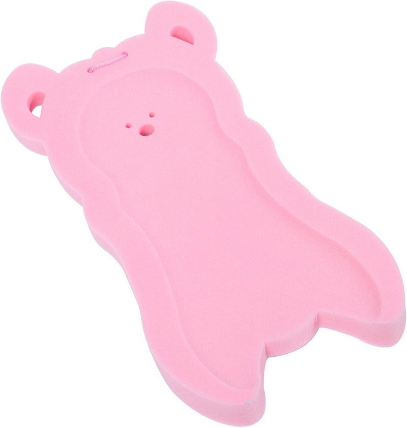 cheekyglo 2pcs Sponge Support Baby Bed Cartoon Supple Shaped Skid Bathtub Bathing Newborn Cushion Toddler Proof Shower No Pad for Tub Slip Practical Mat Shape Infant Xcm Pink Bath - Image 3