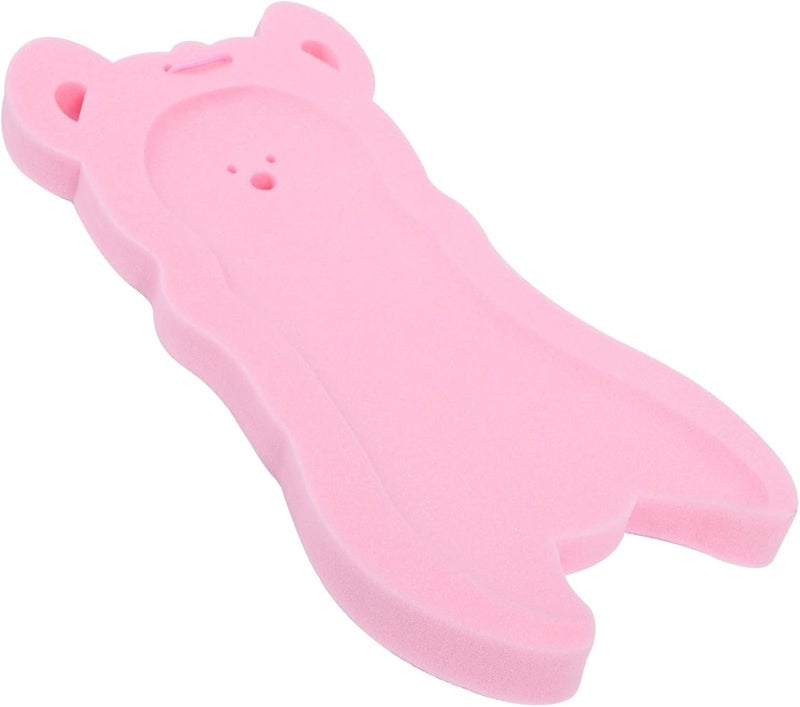 cheekyglo 2pcs Sponge Support Baby Bed Cartoon Supple Shaped Skid Bathtub Bathing Newborn Cushion Toddler Proof Shower No Pad for Tub Slip Practical Mat Shape Infant Xcm Pink Bath - Image 2