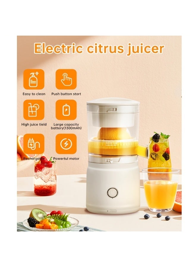 HOMESTAR Portable Juicing Cup, Electric Citrus Juicer, Rechargeable Fruit Juicer, Suitable for Weight Loss, Juice Meal Plans, Household Use, And Travel Carry-on (double-click to Turn On) - Image 1